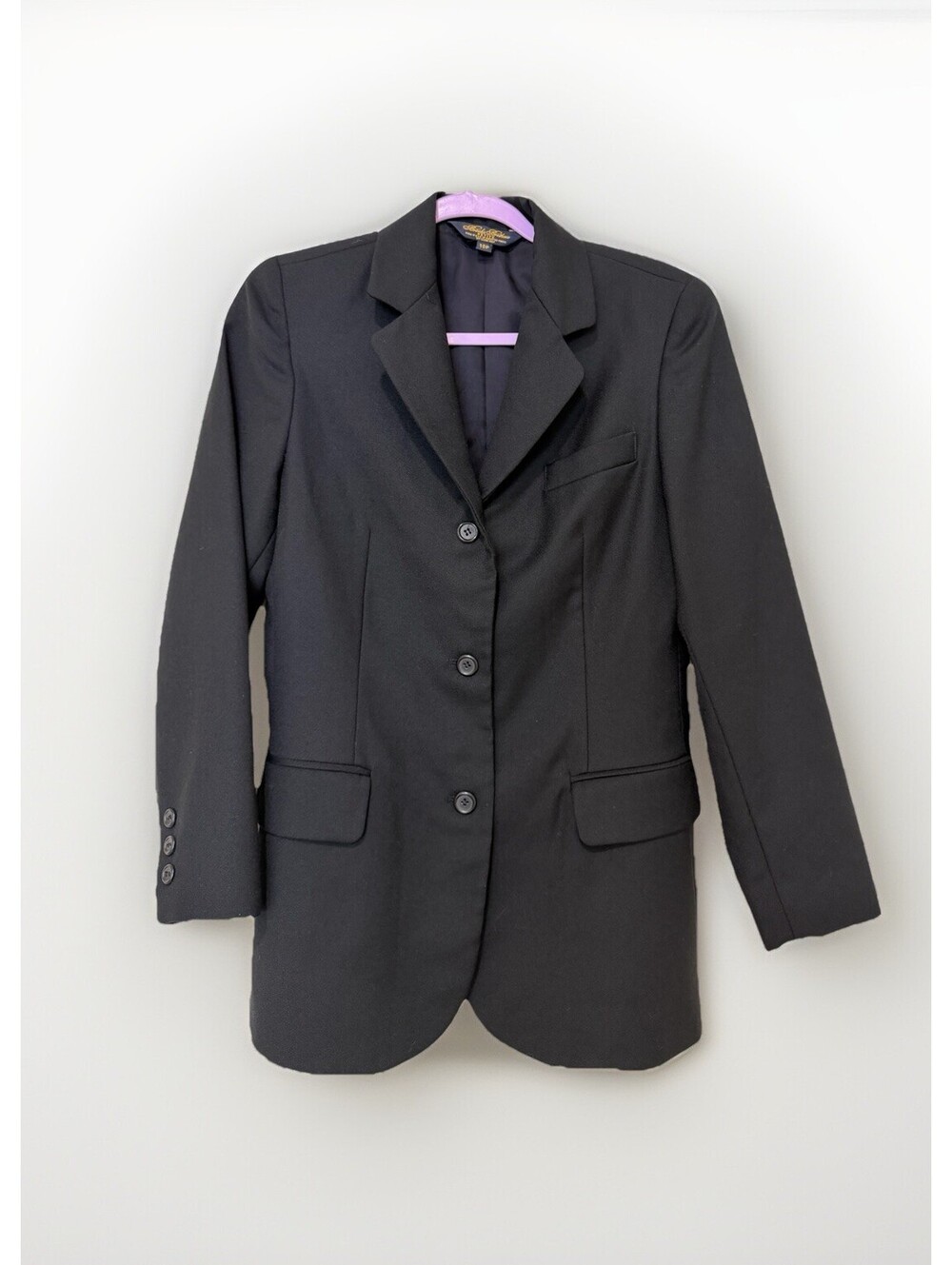 Brooks Brothers Petite Women’s 10P Black Wool Blend 3 Button Blazer Jacket